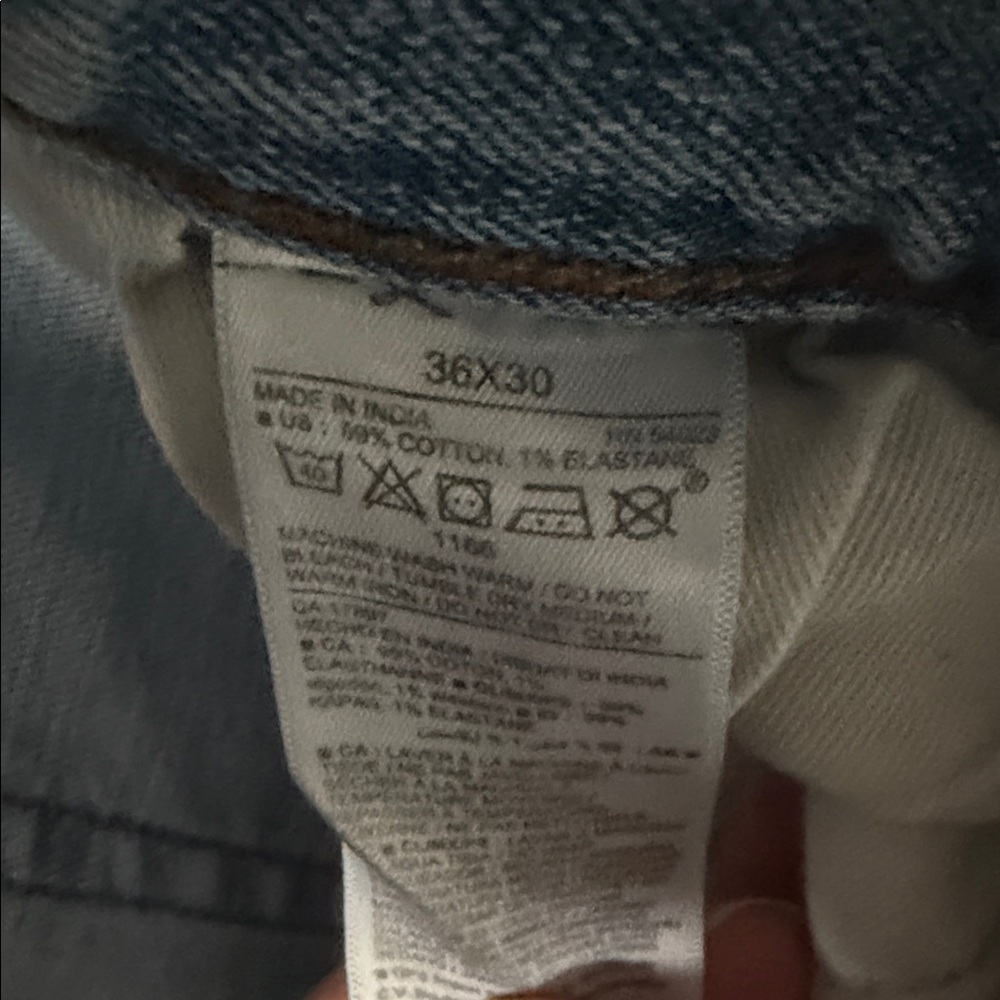 Light Blue Denim Jeans size 36x30 - Picture 2 of 5
